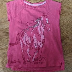 6/25🌺 Carhartt girls size 7 shoet sleeve shirt